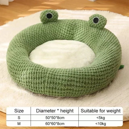 Plush Round Cartoon Frog Mat