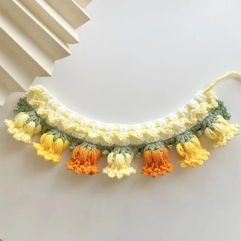 Knitted Crochet Collar